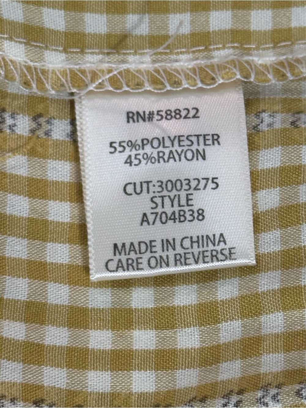 Max Studio Yellow Gingham Sleeveless Cotton Top - Picture 8 of 11